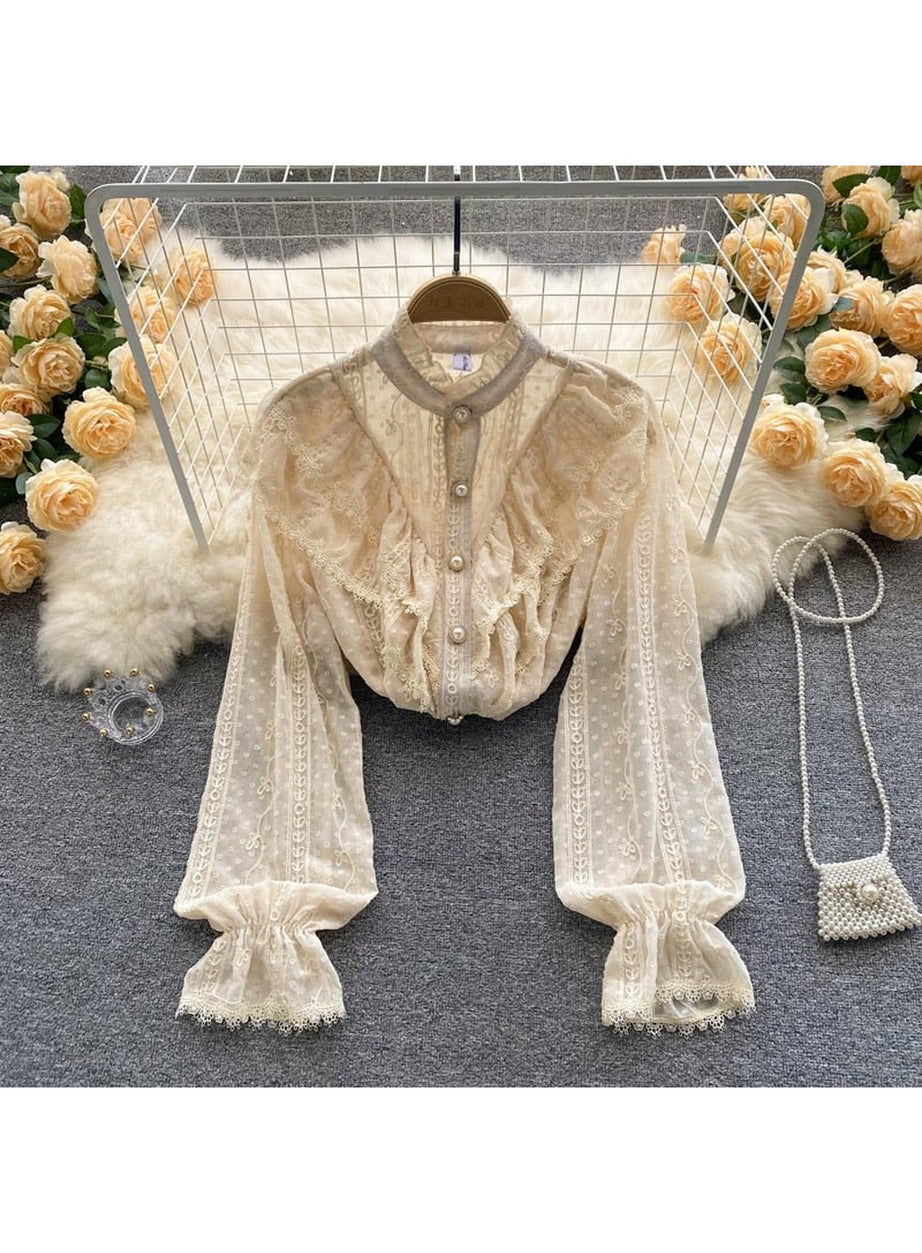 Y2k Elegant French Style Blouse