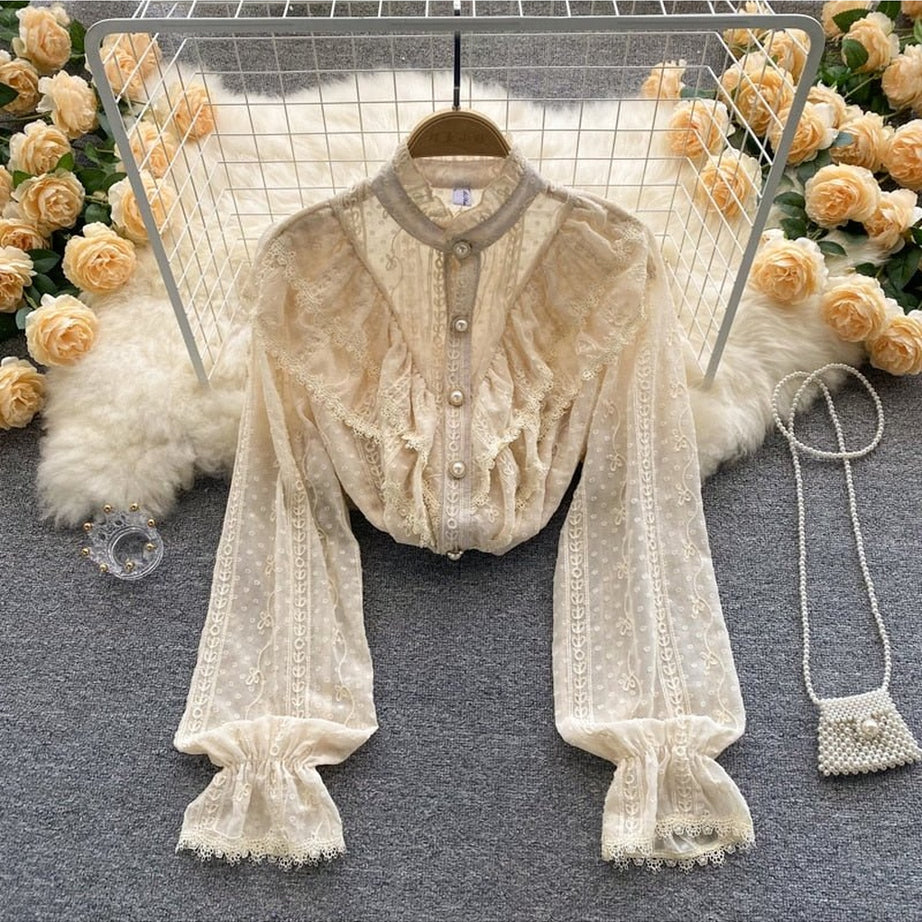 Y2k Elegant French Style Blouse