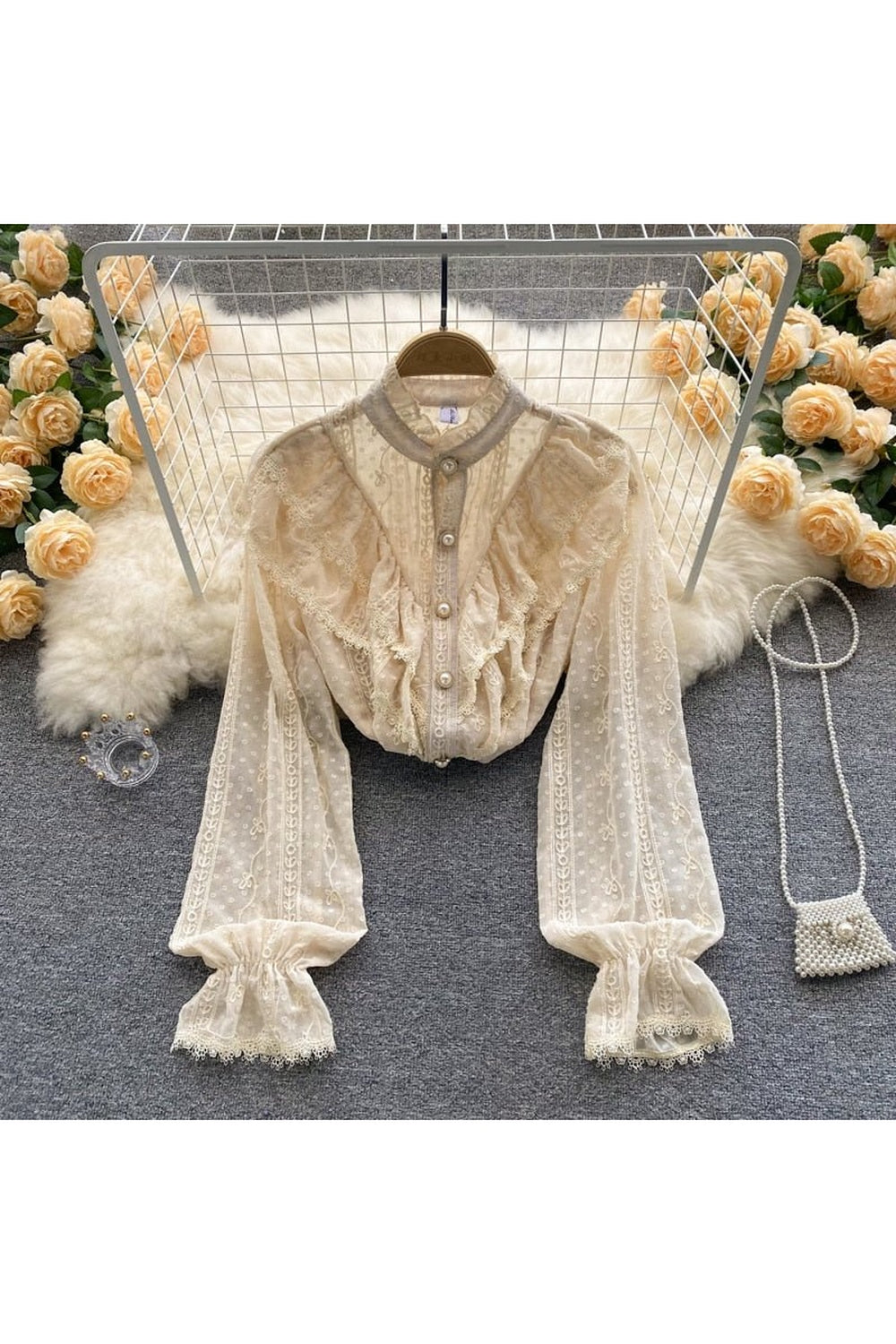 Y2k Elegant French Style Blouse