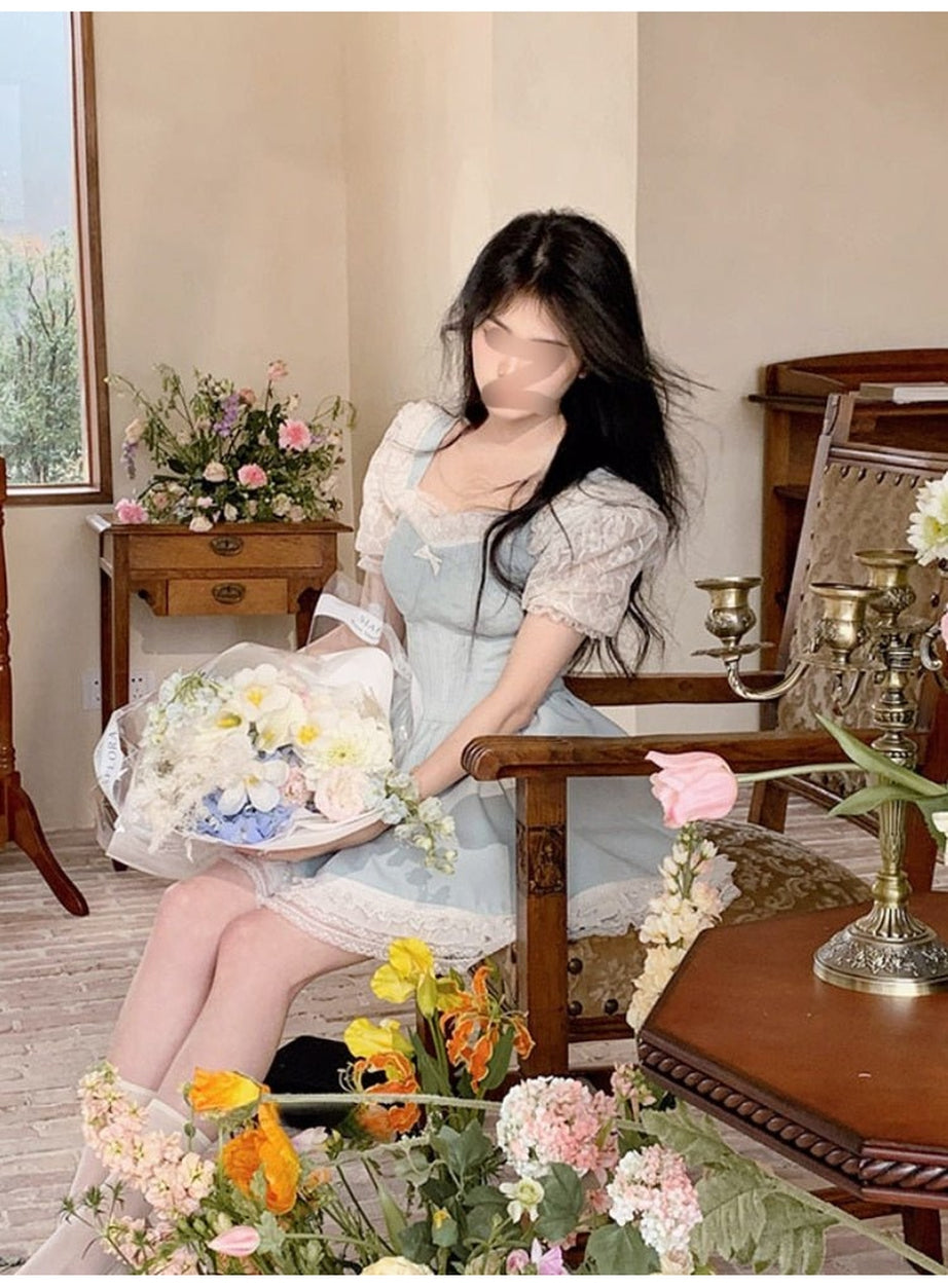 Y2k Elegant Lace Mini Dress