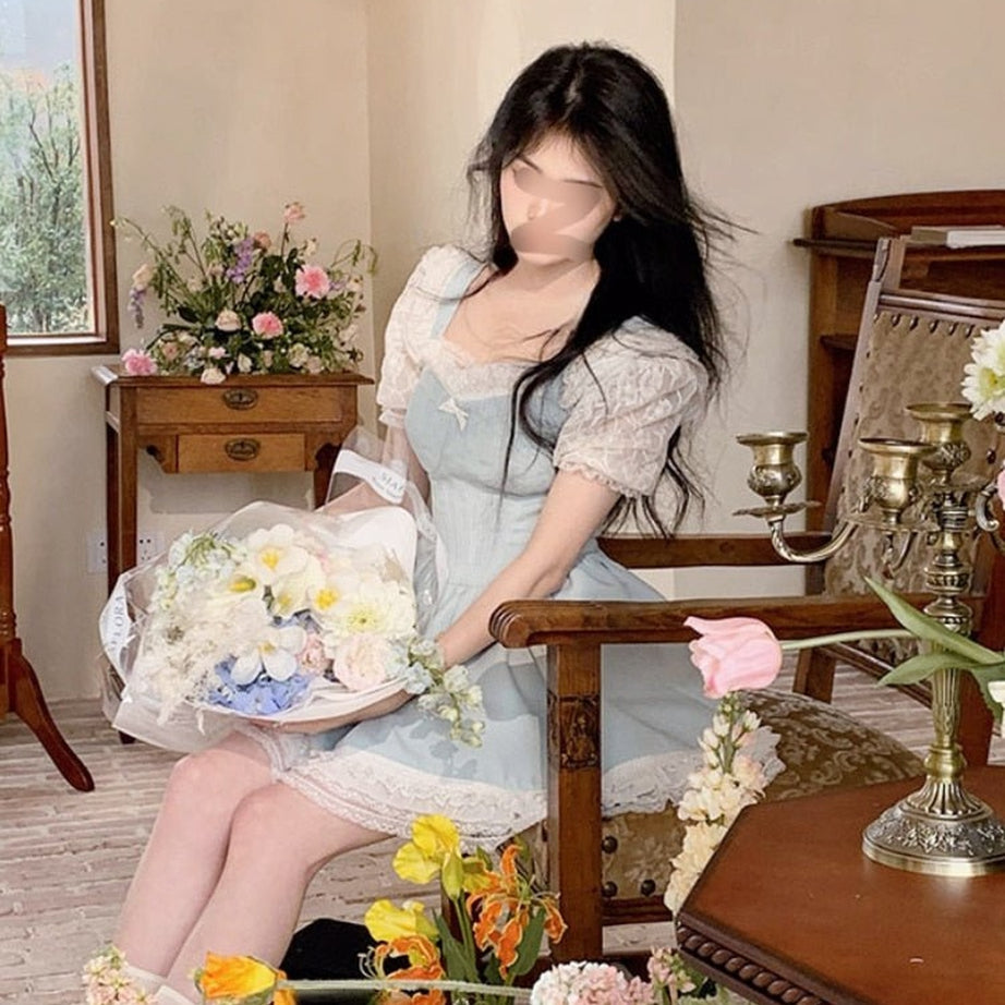 Y2k Elegant Lace Mini Dress