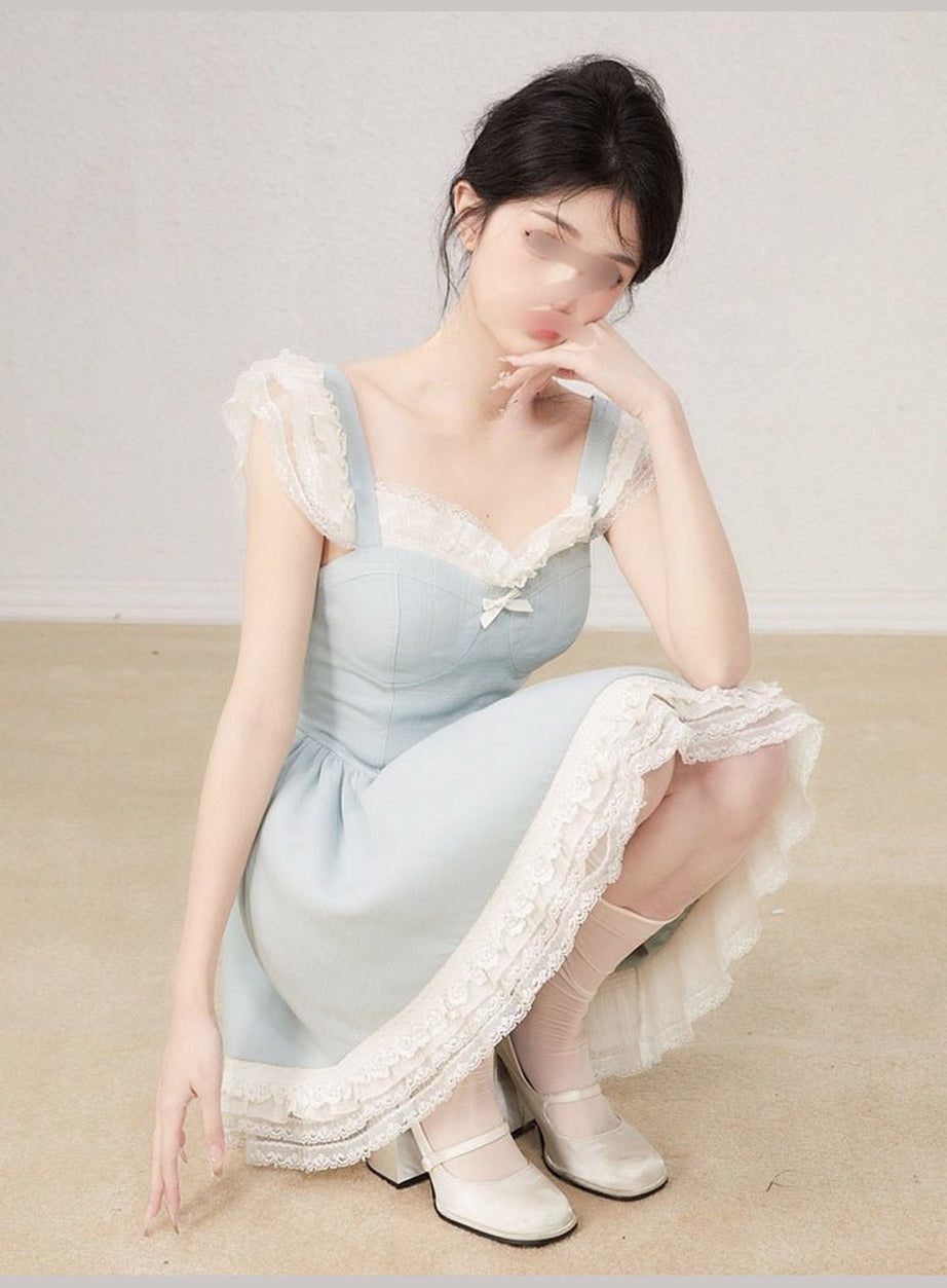 Y2k Elegant Lace Mini Dress