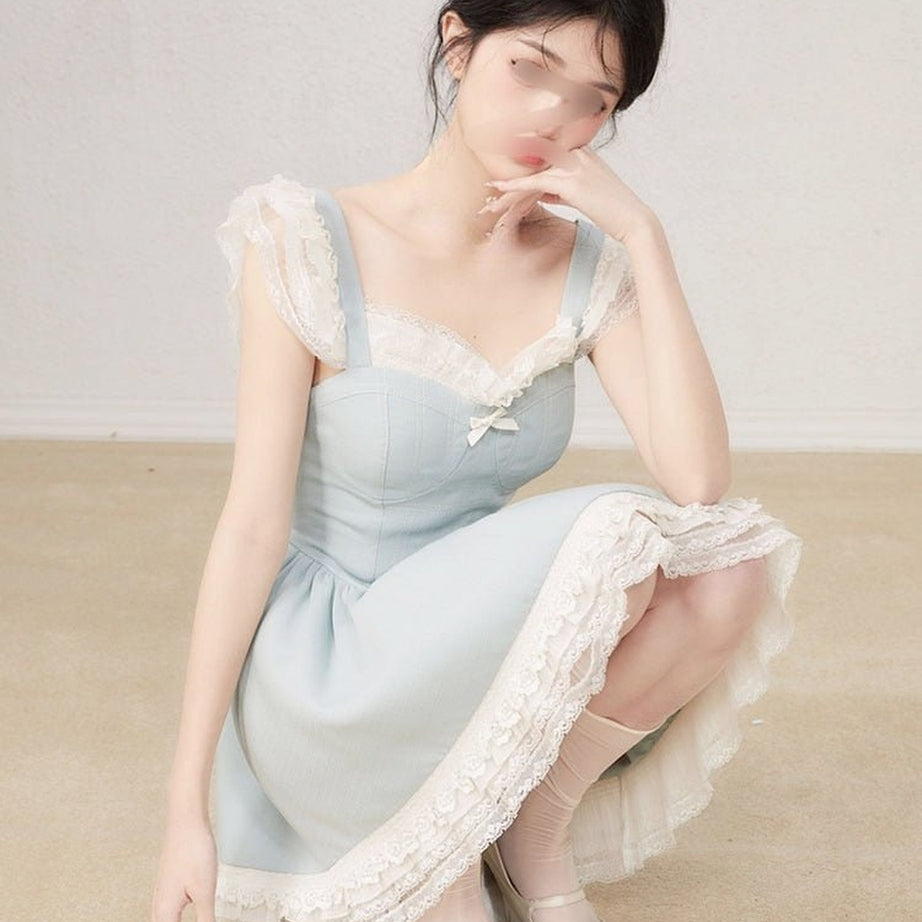 Y2k Elegant Lace Mini Dress