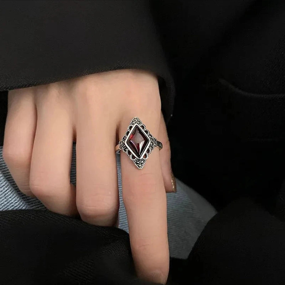 Y2k Elegant Marquise Garnet Cocktail Ring