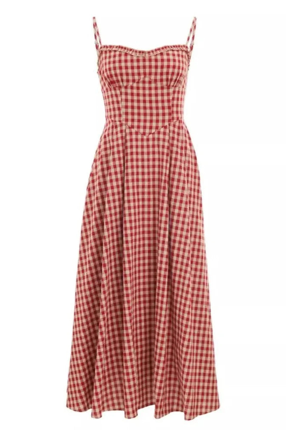 Y2k Elegant Plaid Midi Dress