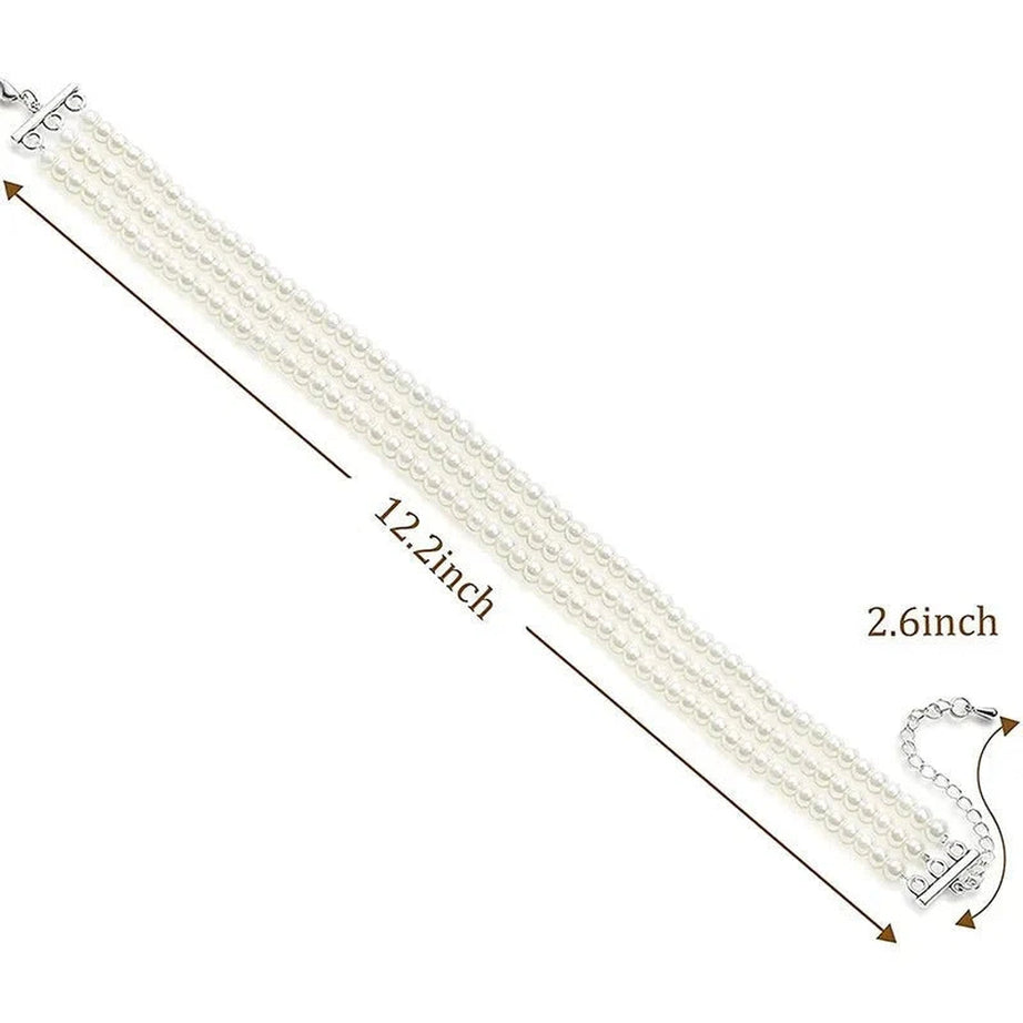 Y2k Elegant White Pearl Choker