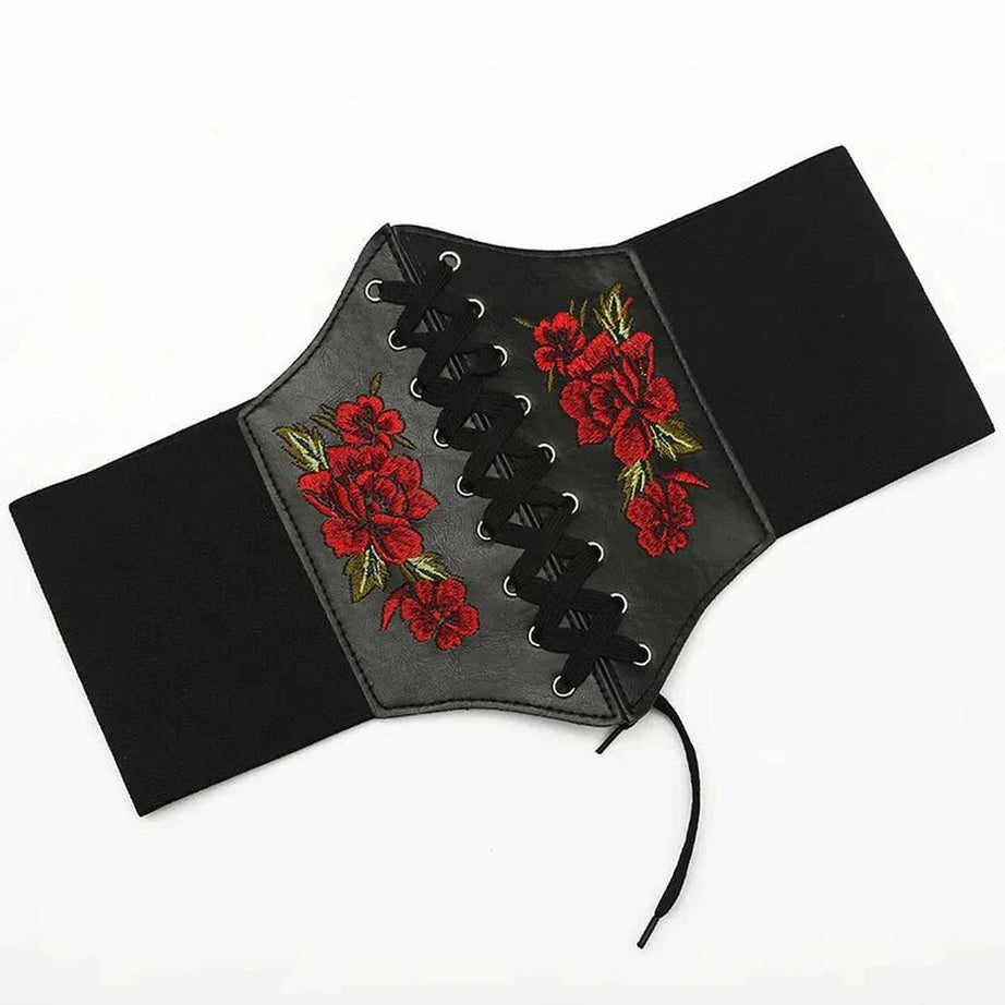 Y2k Embroidered Gothic Corset Belt