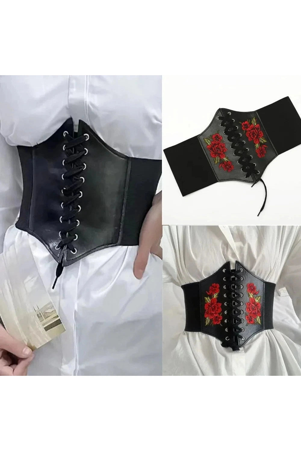 Y2k Embroidered Gothic Corset Belt