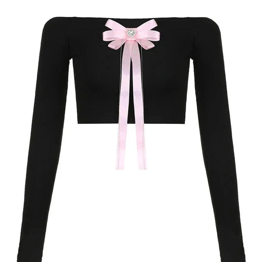 Y2k Enchanted Evening Bow Top