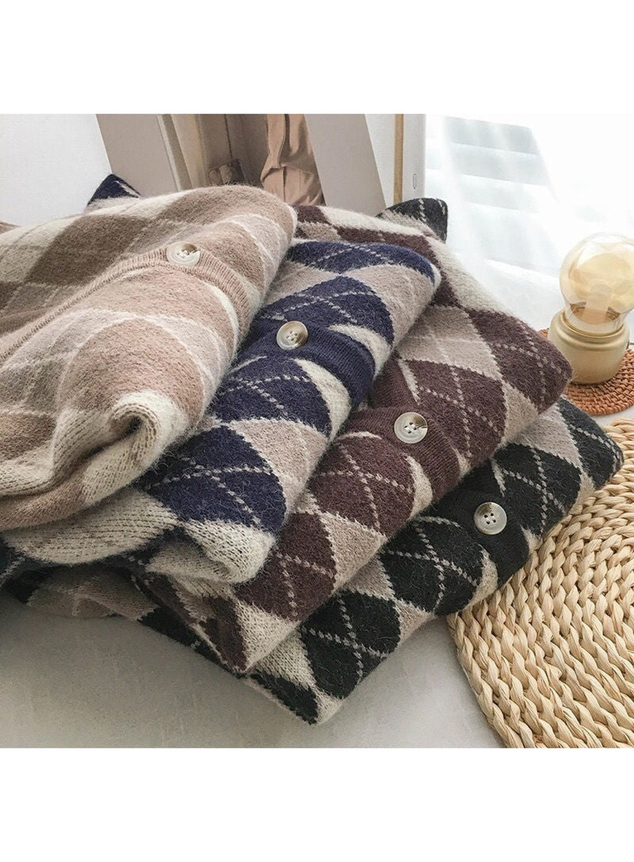 Y2k England Classic Sweater Cardigan