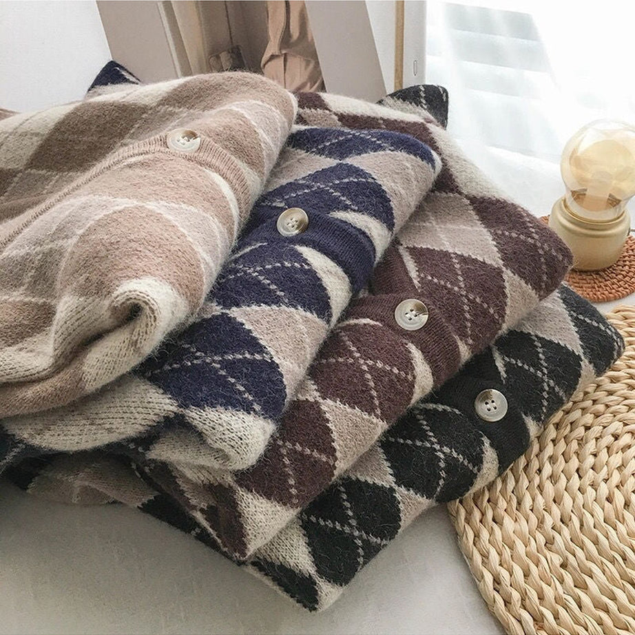 Y2k England Classic Sweater Cardigan