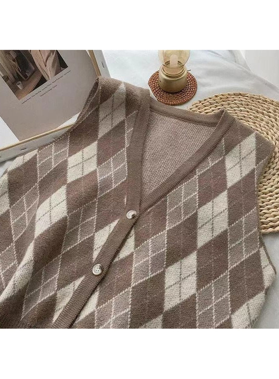 Y2k England Classic Sweater Cardigan