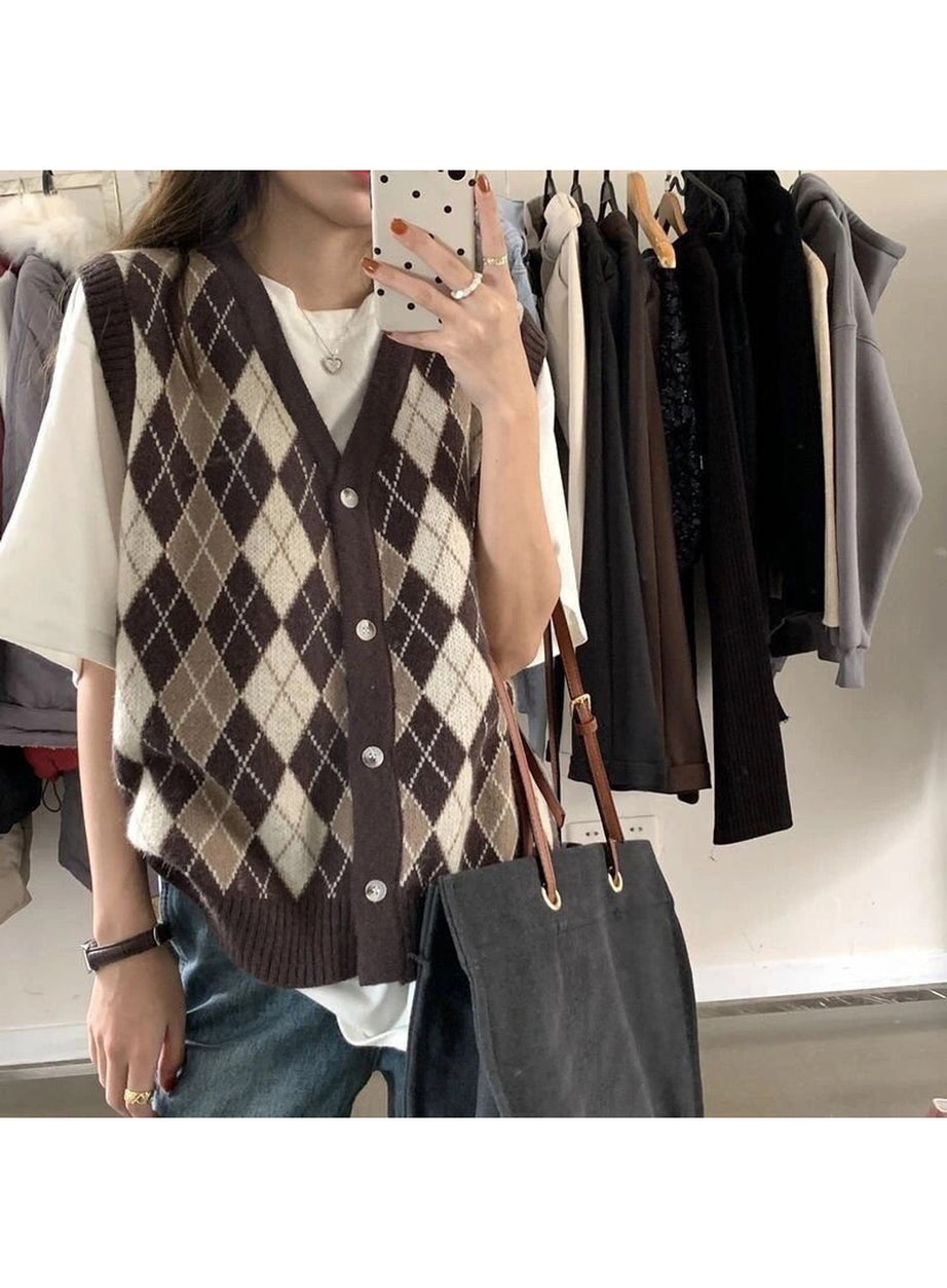 Y2k England Classic Sweater Cardigan