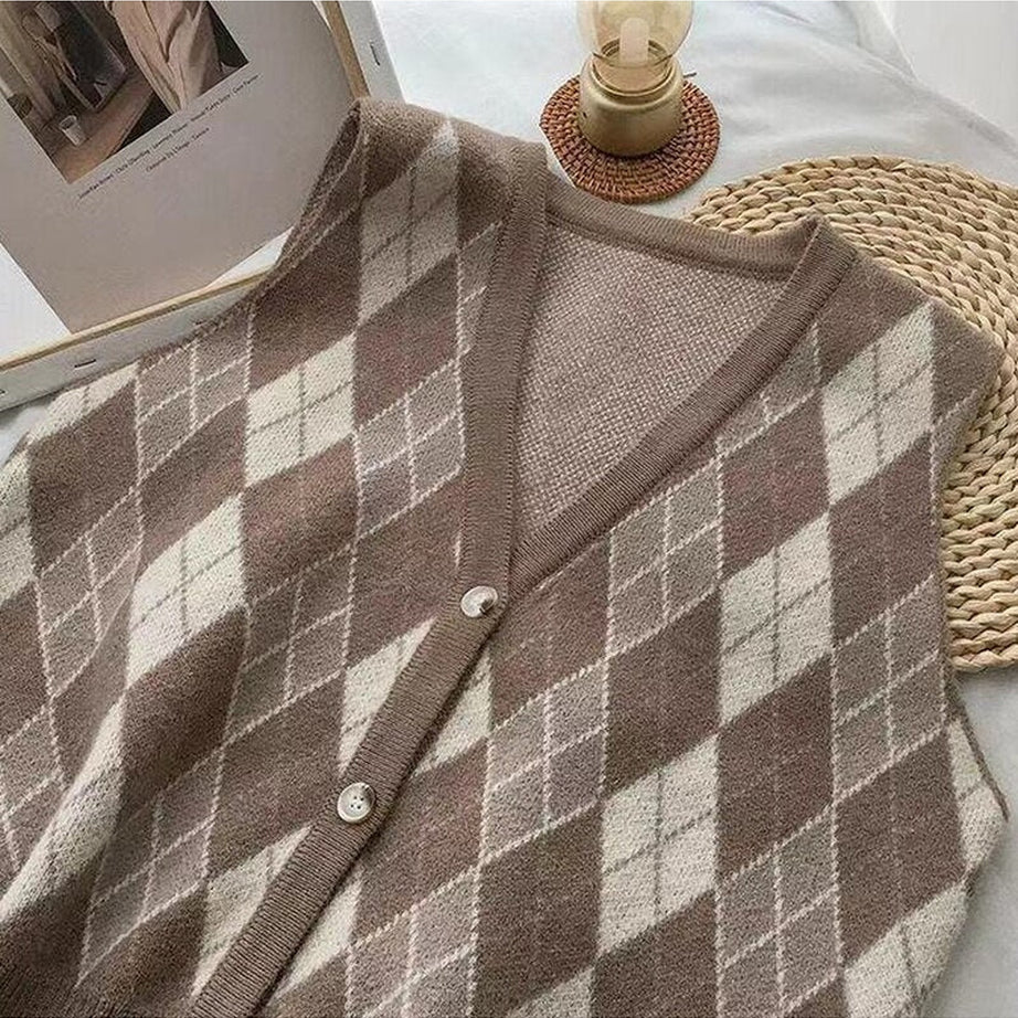 Y2k England Classic Sweater Cardigan