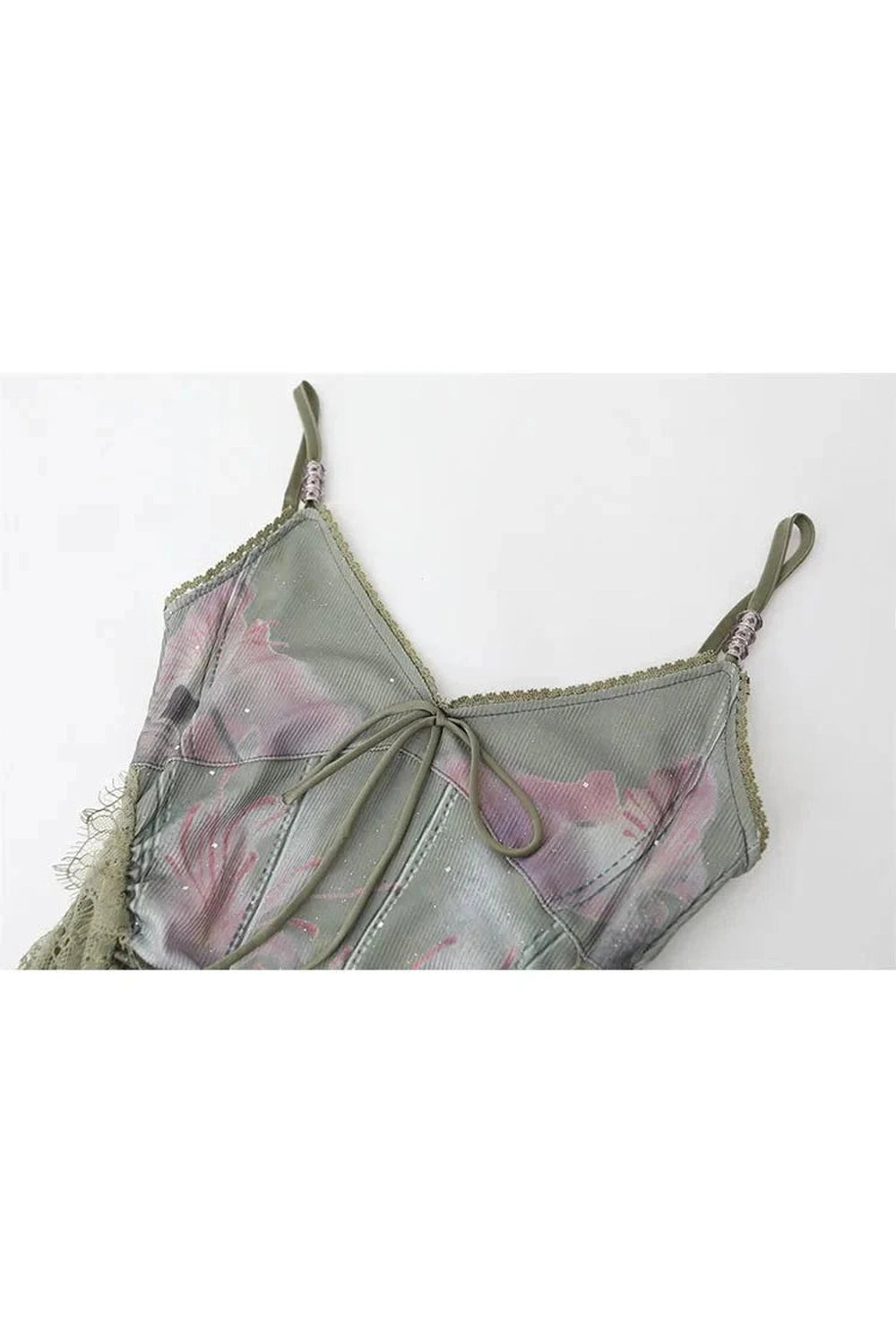 Y2k Ethereal Lace-Up Corset Top