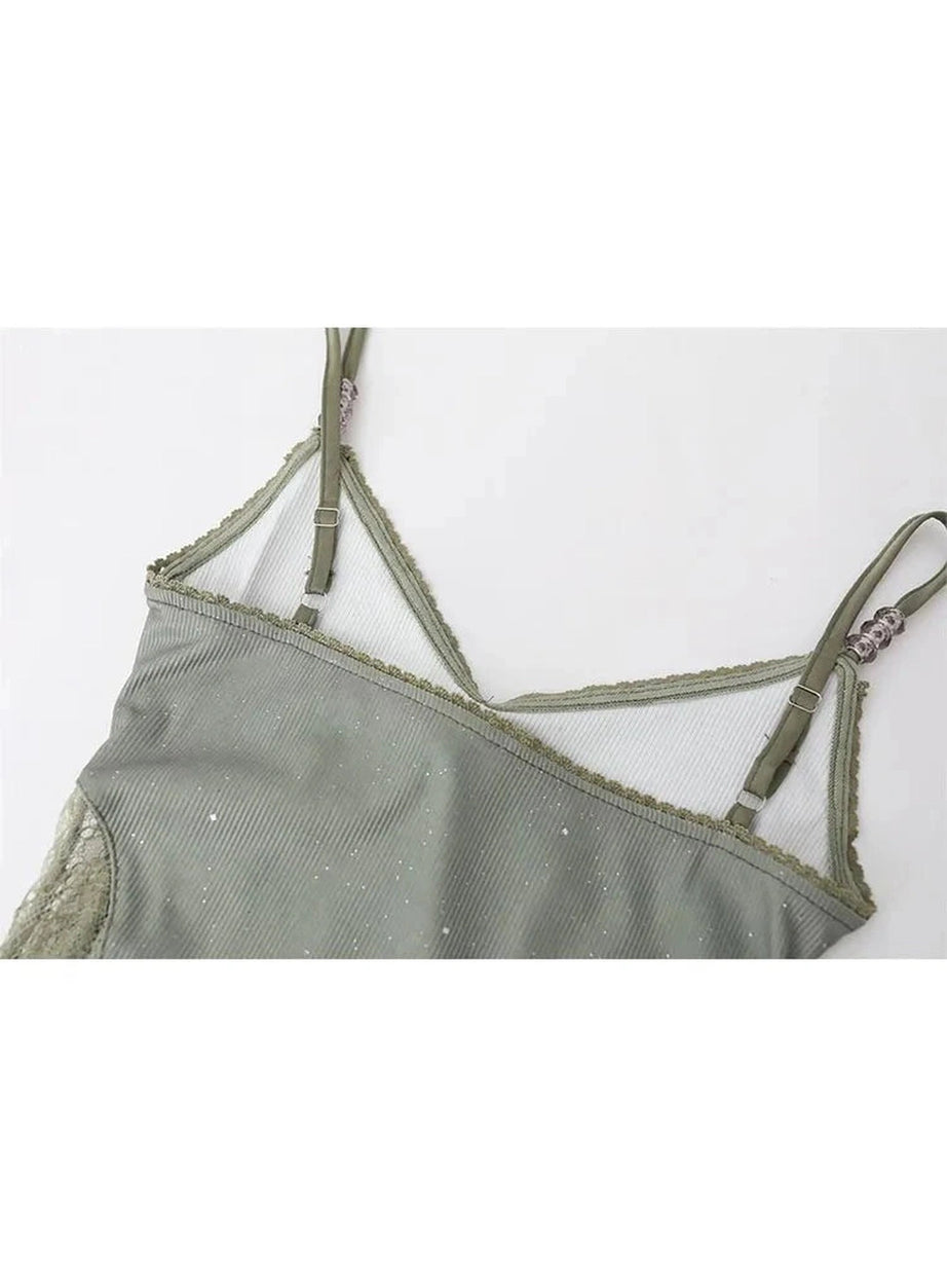 Y2k Ethereal Lace-Up Corset Top