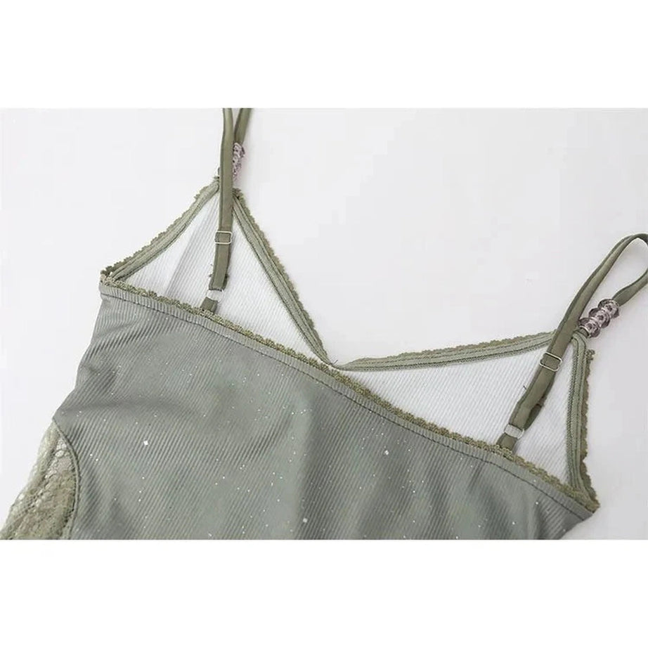 Y2k Ethereal Lace-Up Corset Top