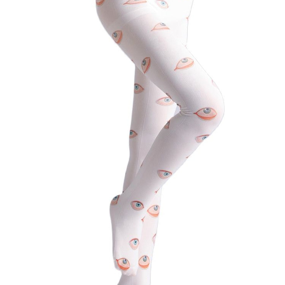 Y2k Eye Print Pantyhose Leggings Stockings
