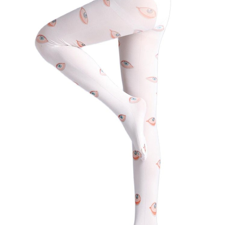 Y2k Eye Print Pantyhose Leggings Stockings