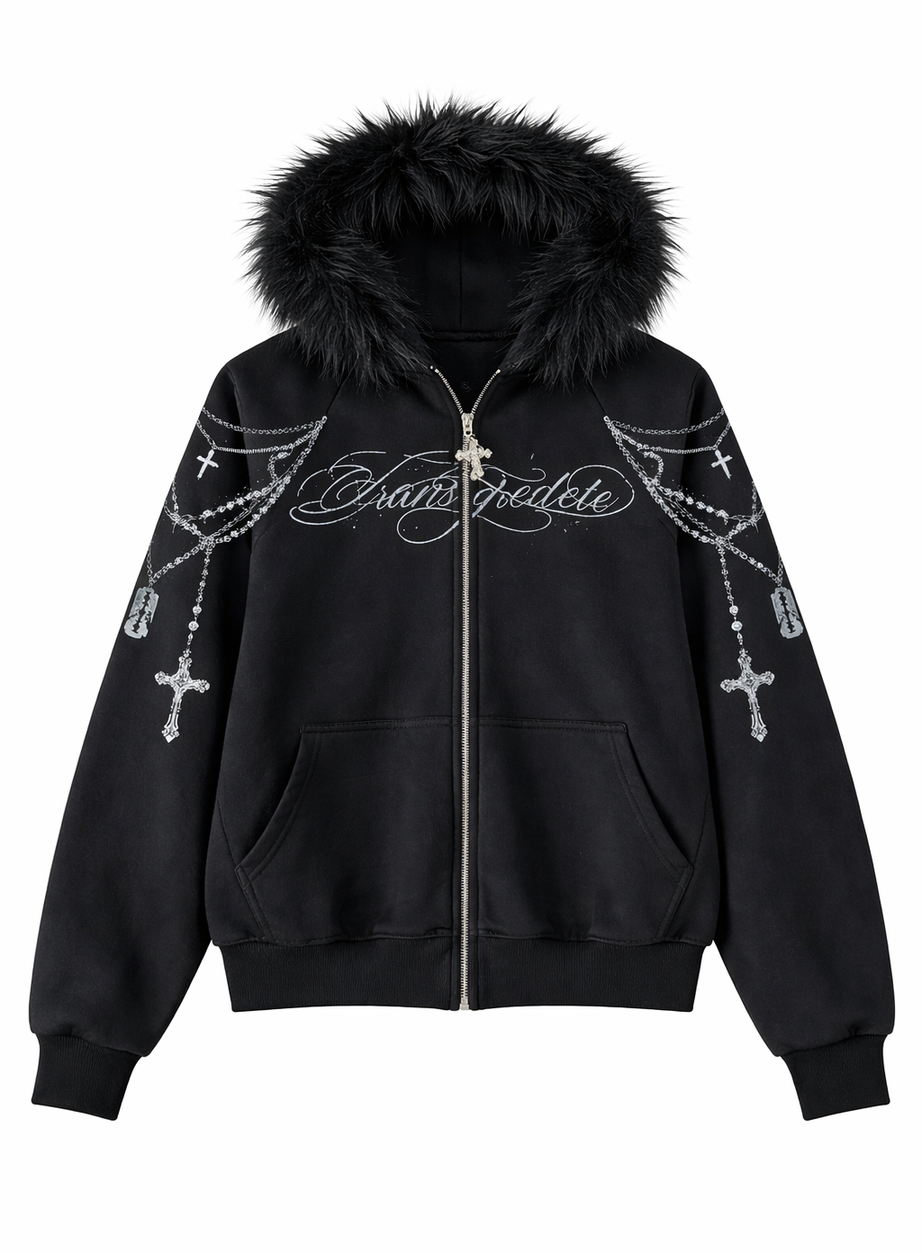 Saint Sinner Faux Fur Hoodie
