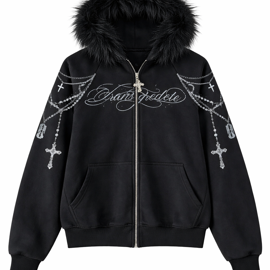 Saint Sinner Faux Fur Hoodie