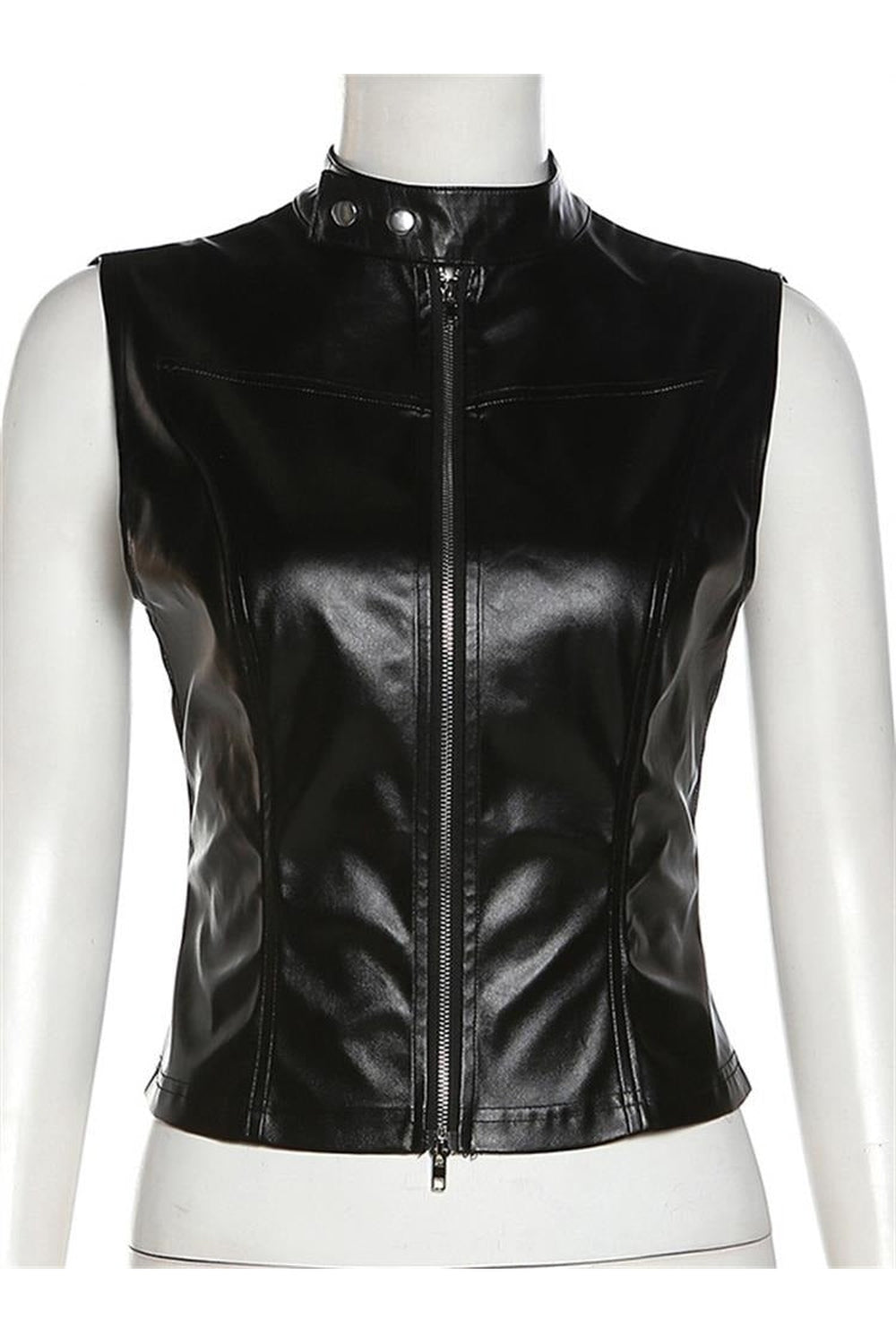 Y2k Faux Leather Tank Top