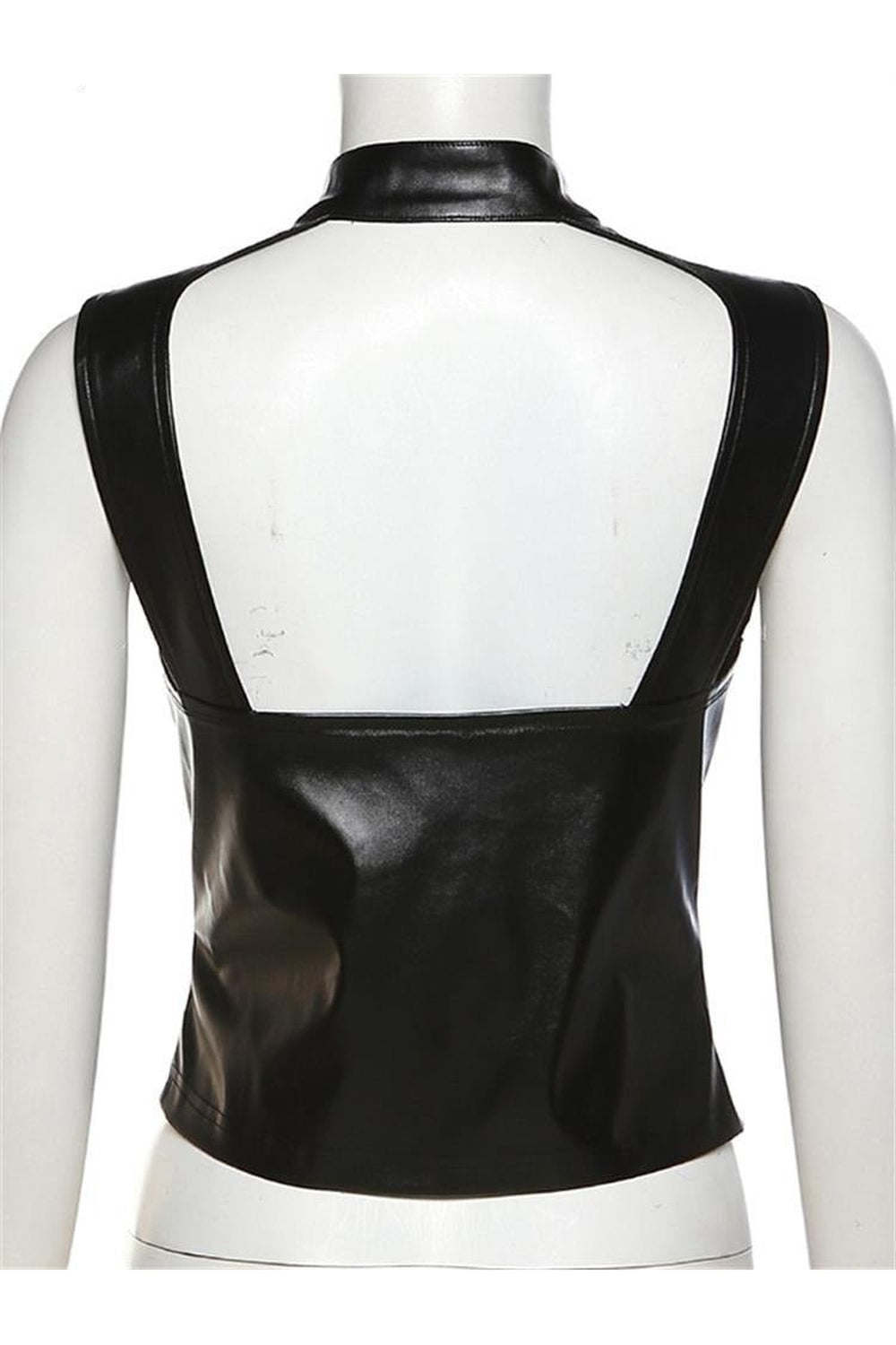 Y2k Faux Leather Tank Top