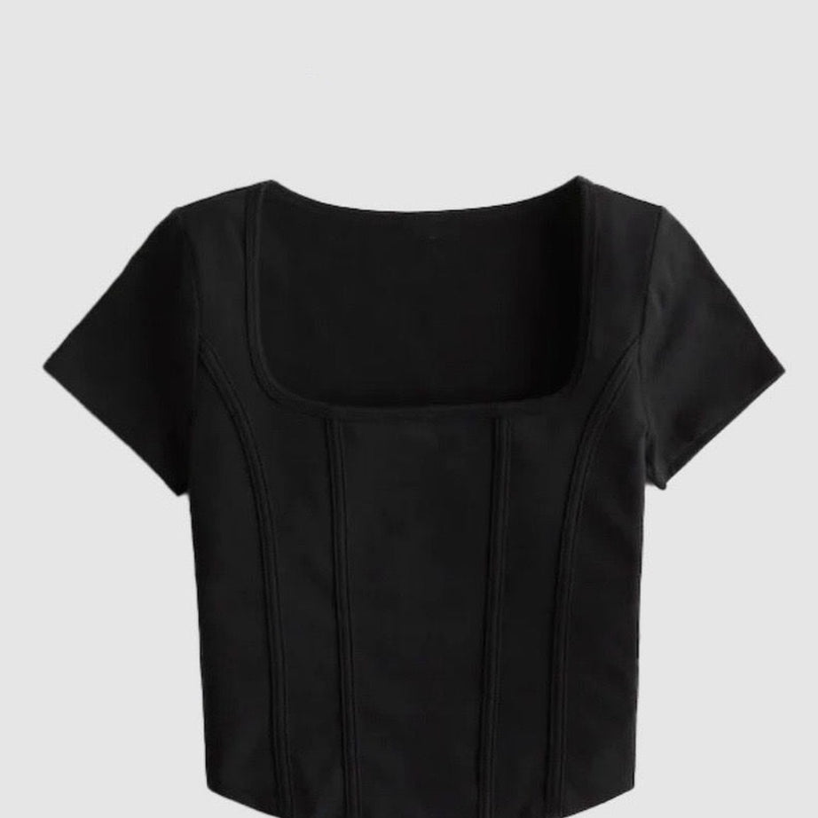 Y2k Acubi Fish Bone Crop Top