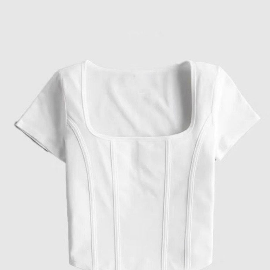 Y2k Acubi Fish Bone Crop Top