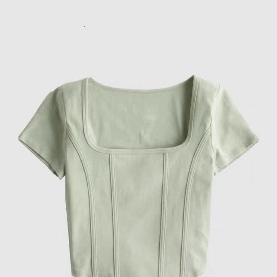 Y2k Acubi Fish Bone Crop Top