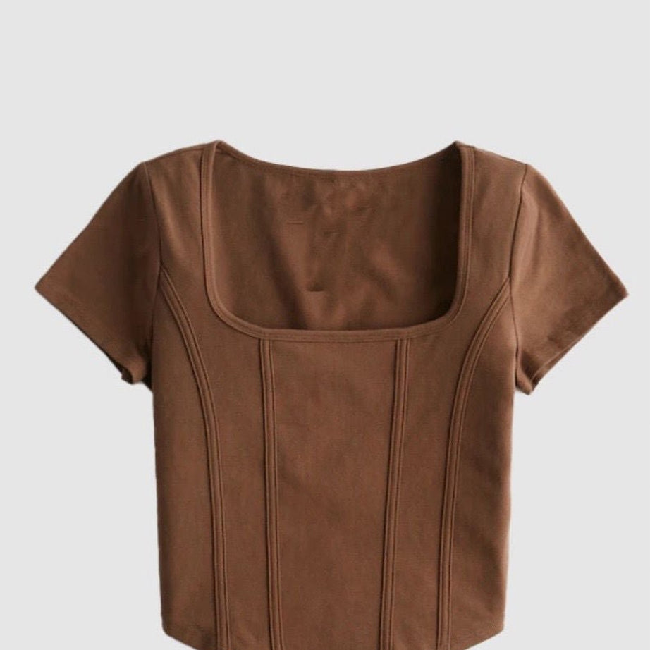 Y2k Acubi Fish Bone Crop Top