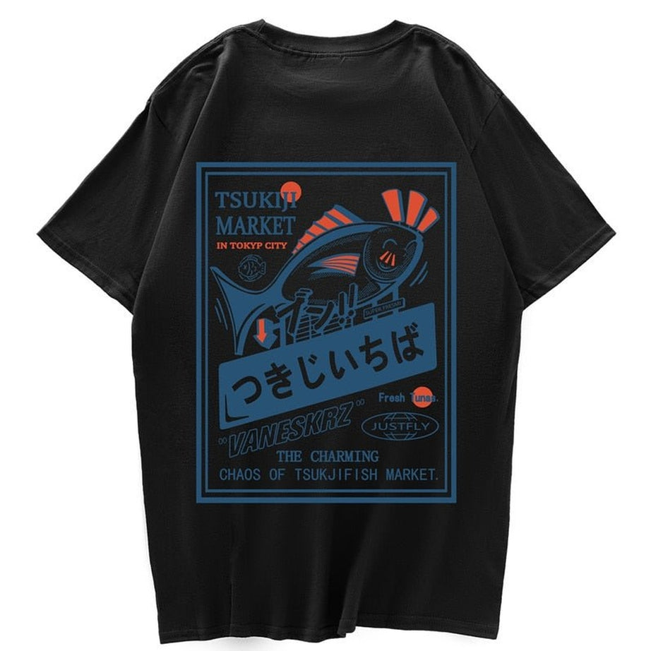 Y2k Fish Print Harajuku T-shirt