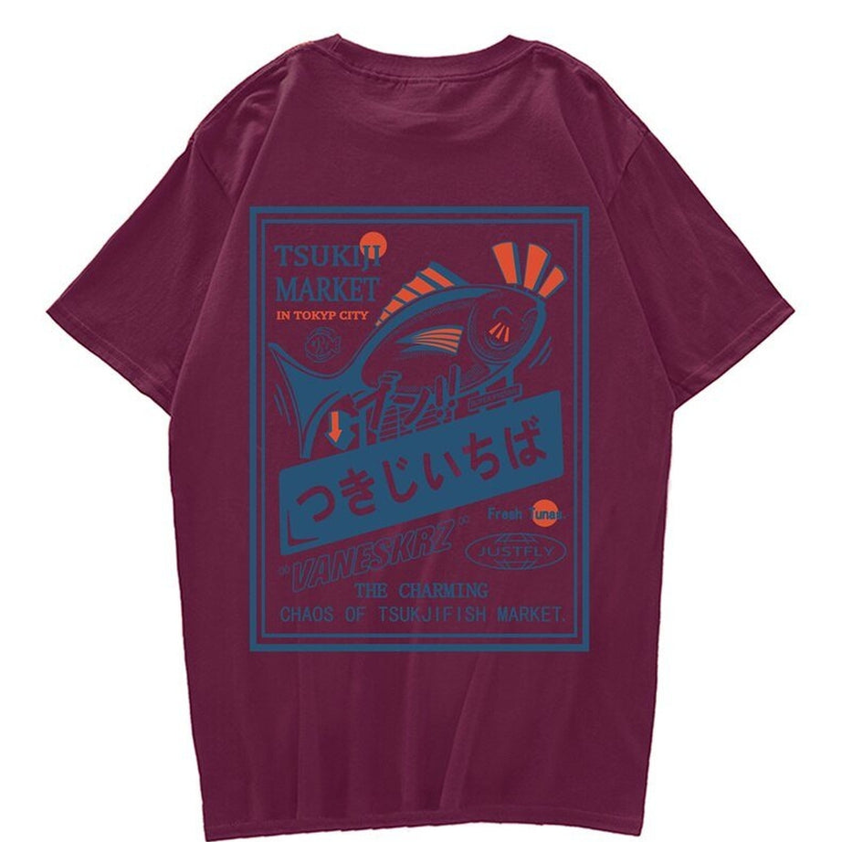 Y2k Fish Print Harajuku T-shirt