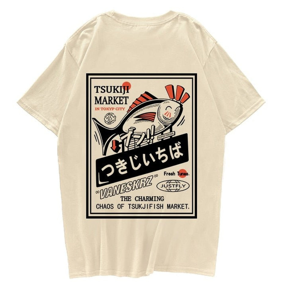 Y2k Fish Print Harajuku T-shirt