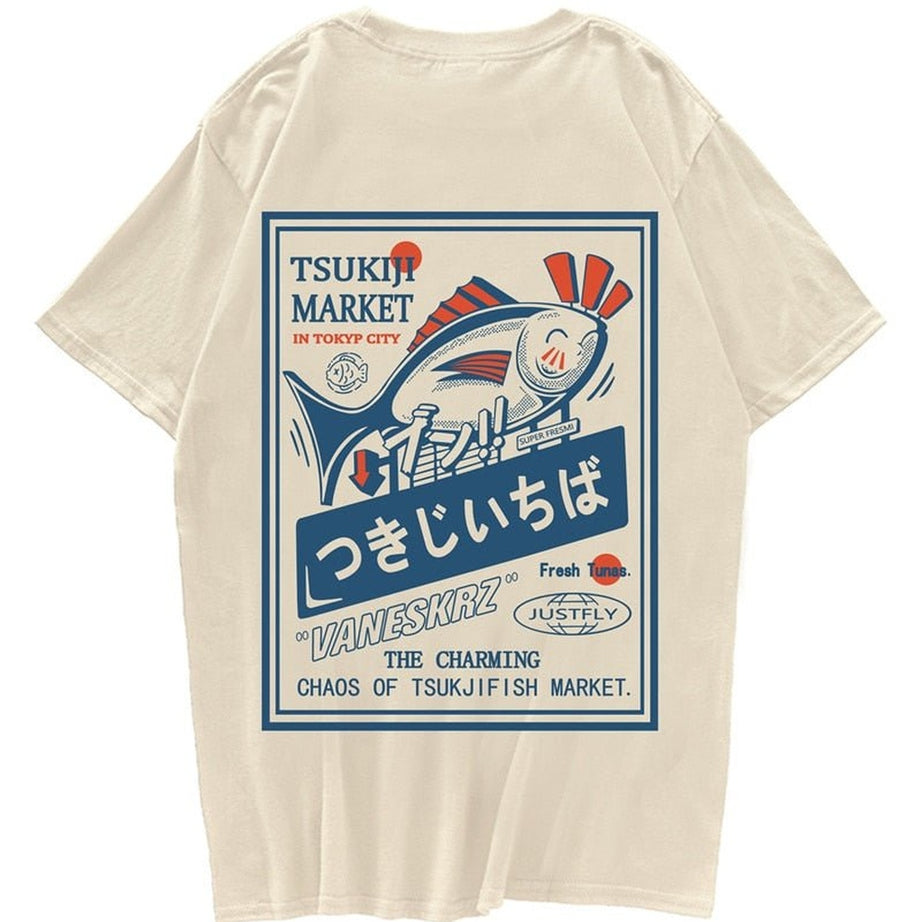 Y2k Fish Print Harajuku T-shirt