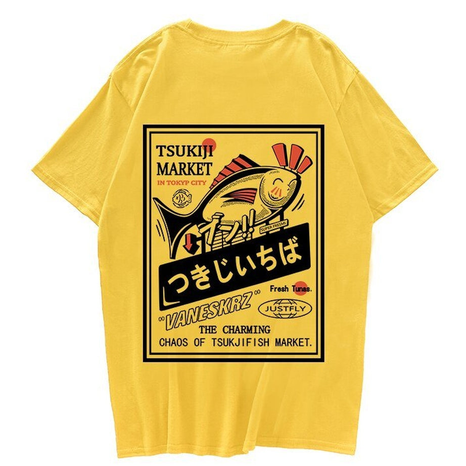 Y2k Fish Print Harajuku T-shirt