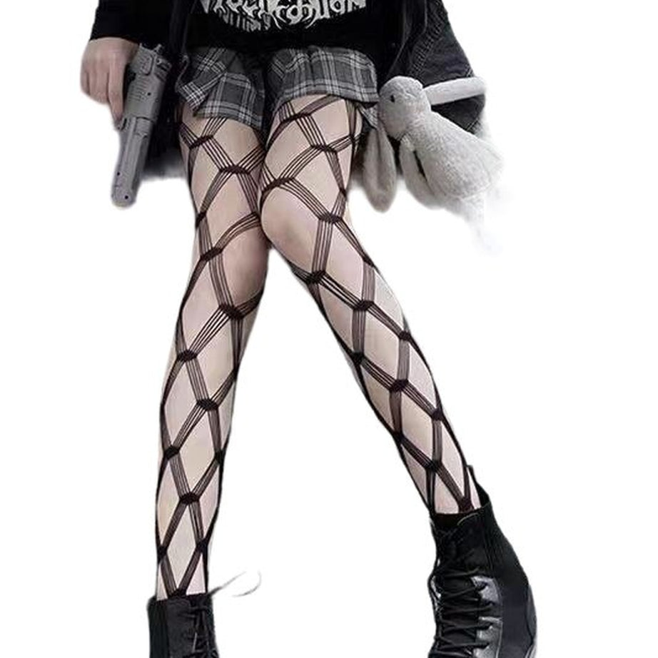 Y2k Fishnet High Waist Stockings