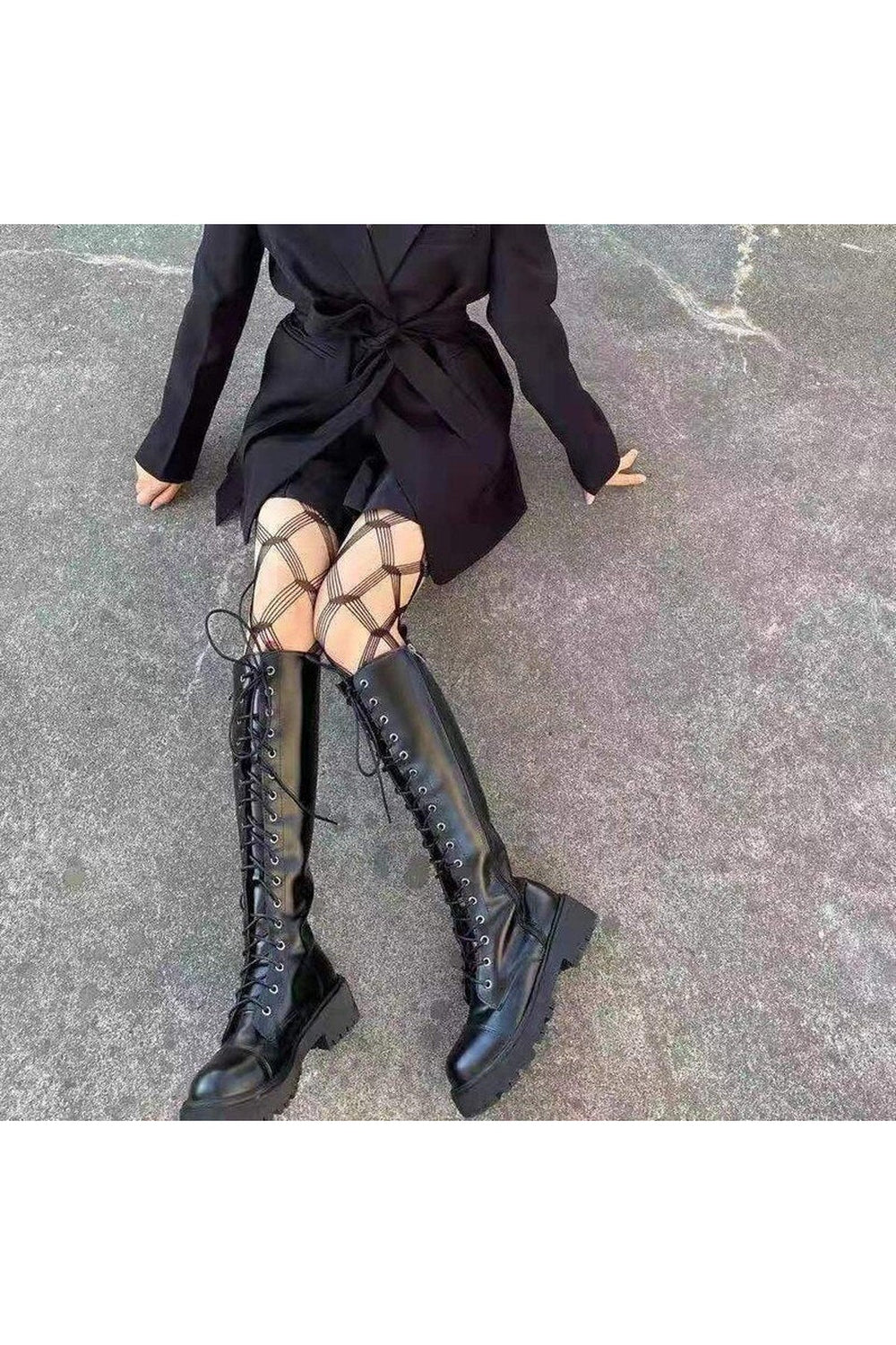 Y2k Fishnet High Waist Stockings