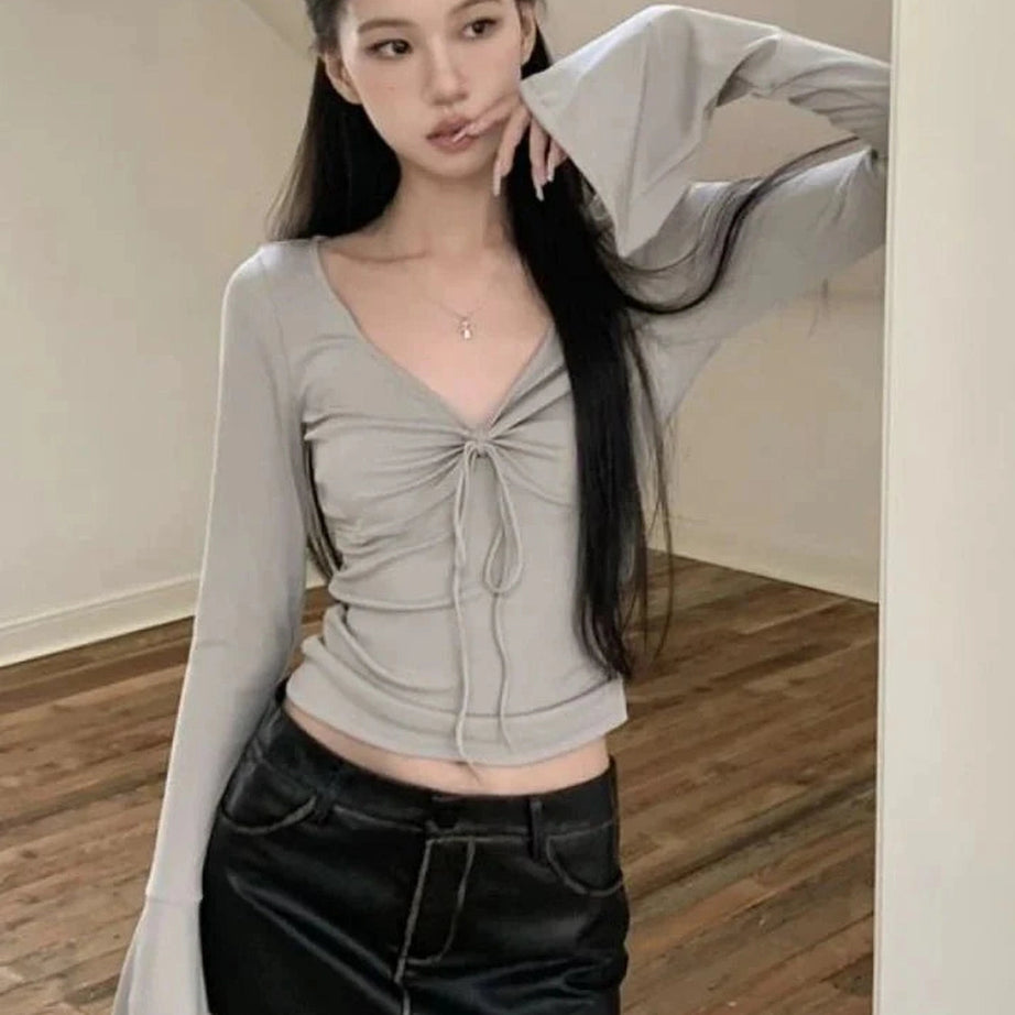 Y2k Flare Sleeve Chic T-Shirt