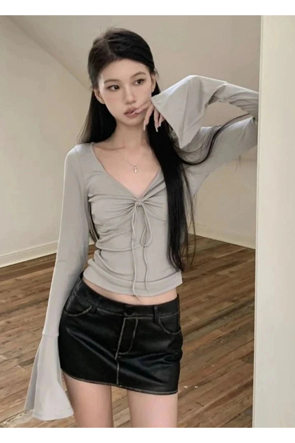 Y2k Flare Sleeve Chic T-Shirt