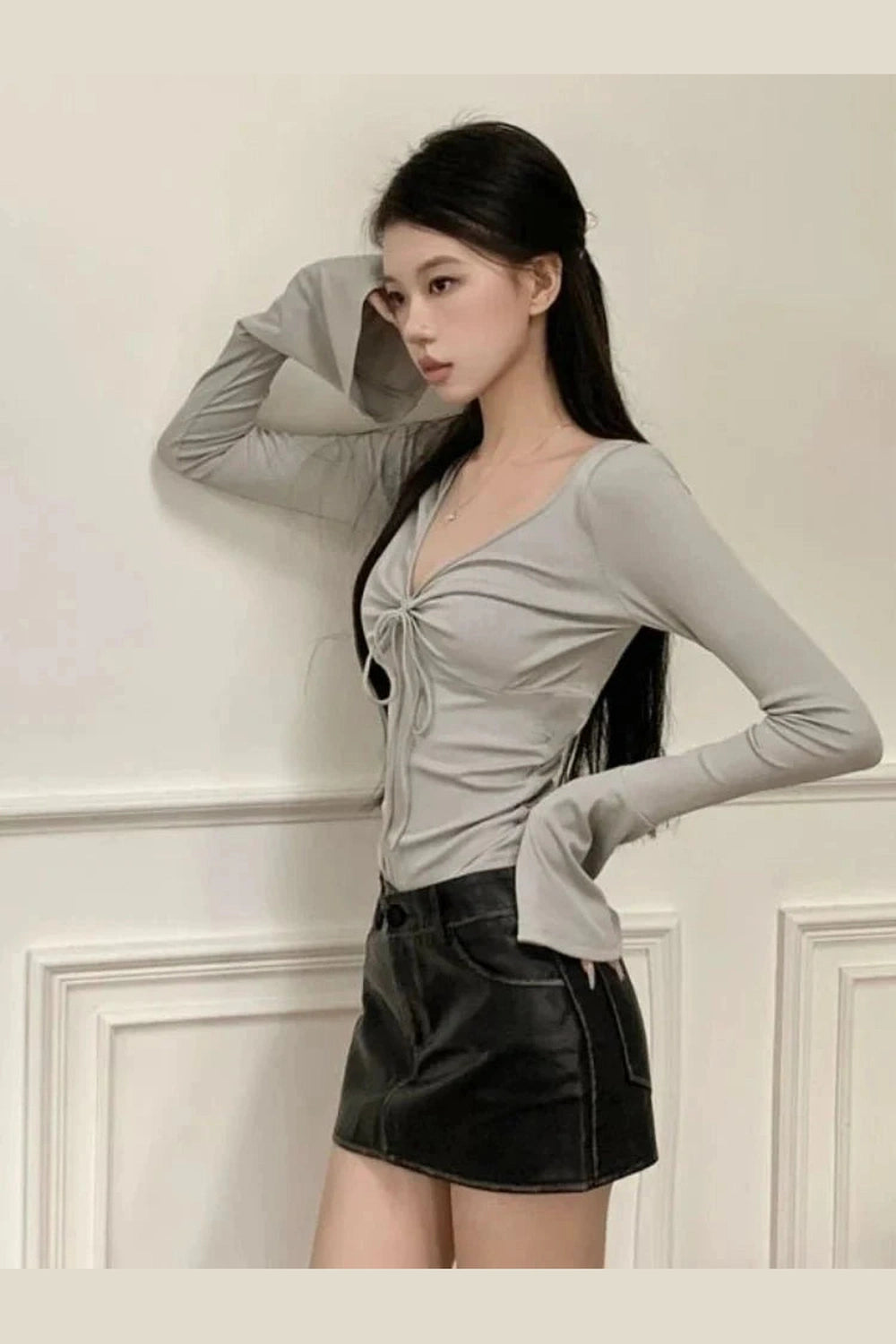 Y2k Flare Sleeve Chic T-Shirt