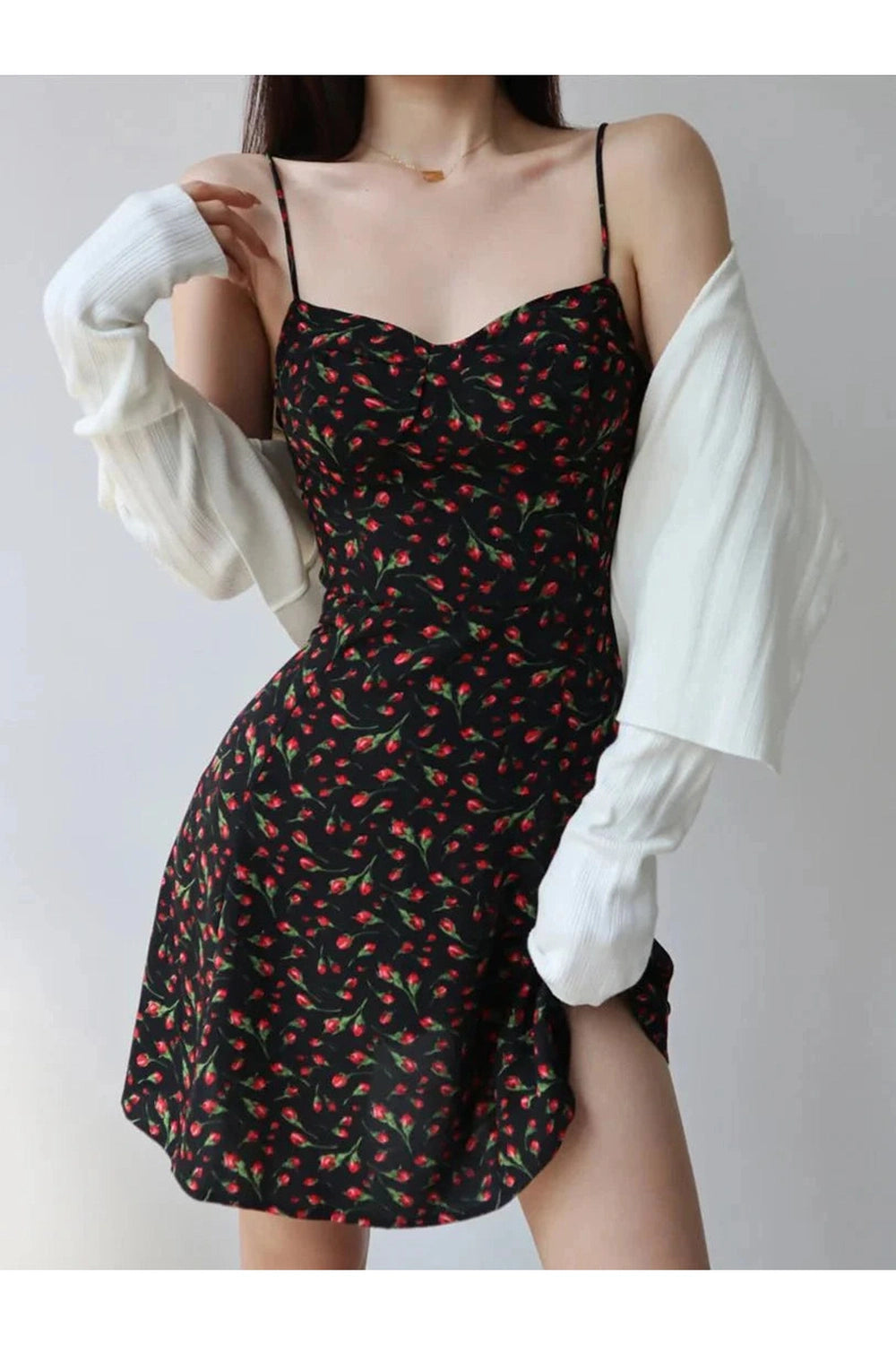 Y2k Floral Bandage Beach Dress