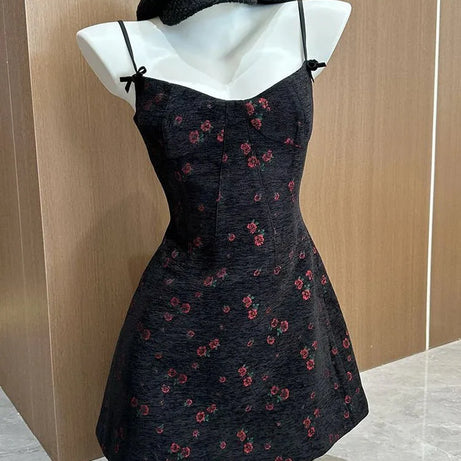 Floral Corset Mini Dress - Dresses