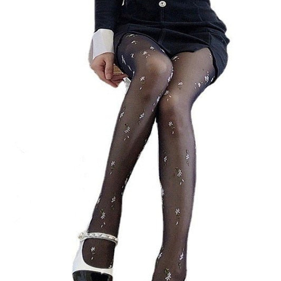 Y2k Floral Kawaii Style College tights