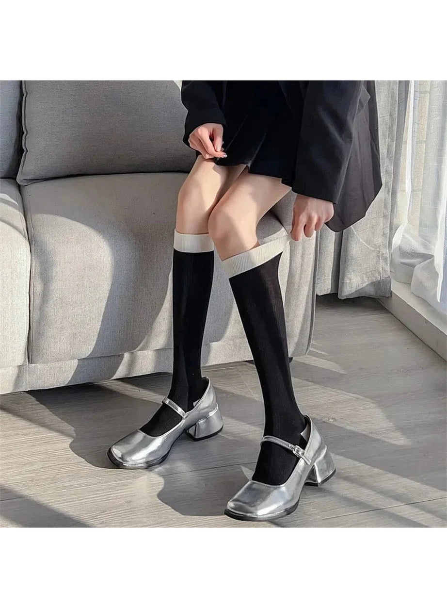 Y2k Floral Print Kawaii Knee Socks