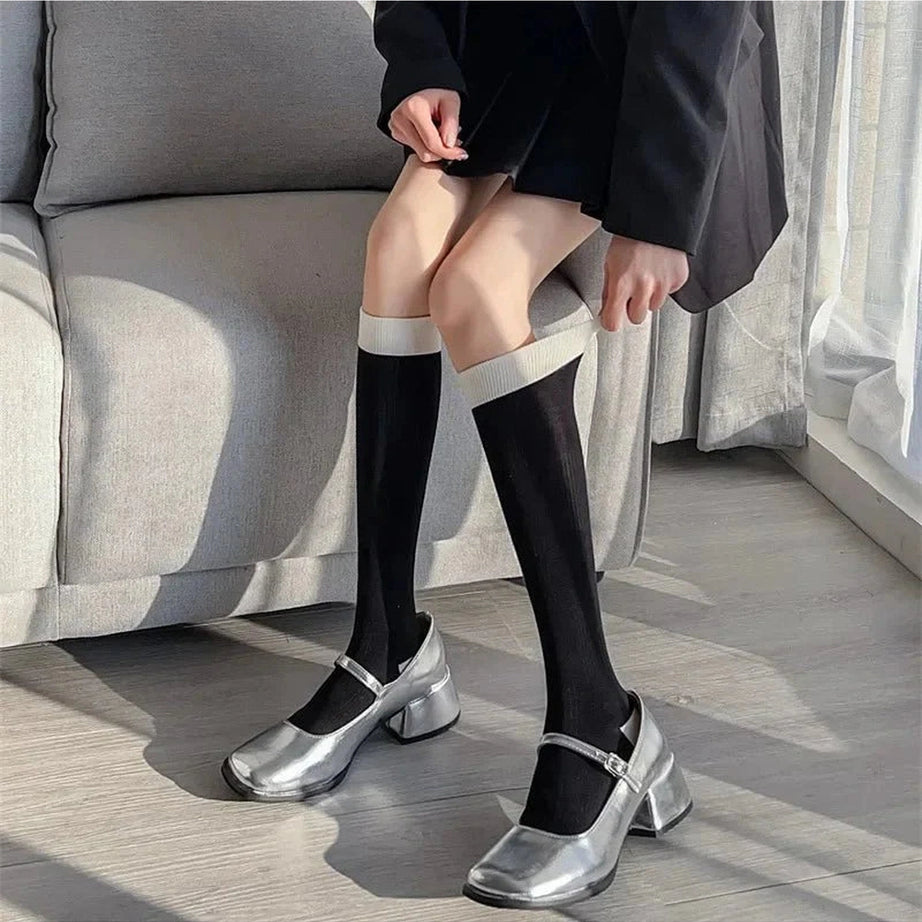 Y2k Floral Print Kawaii Knee Socks