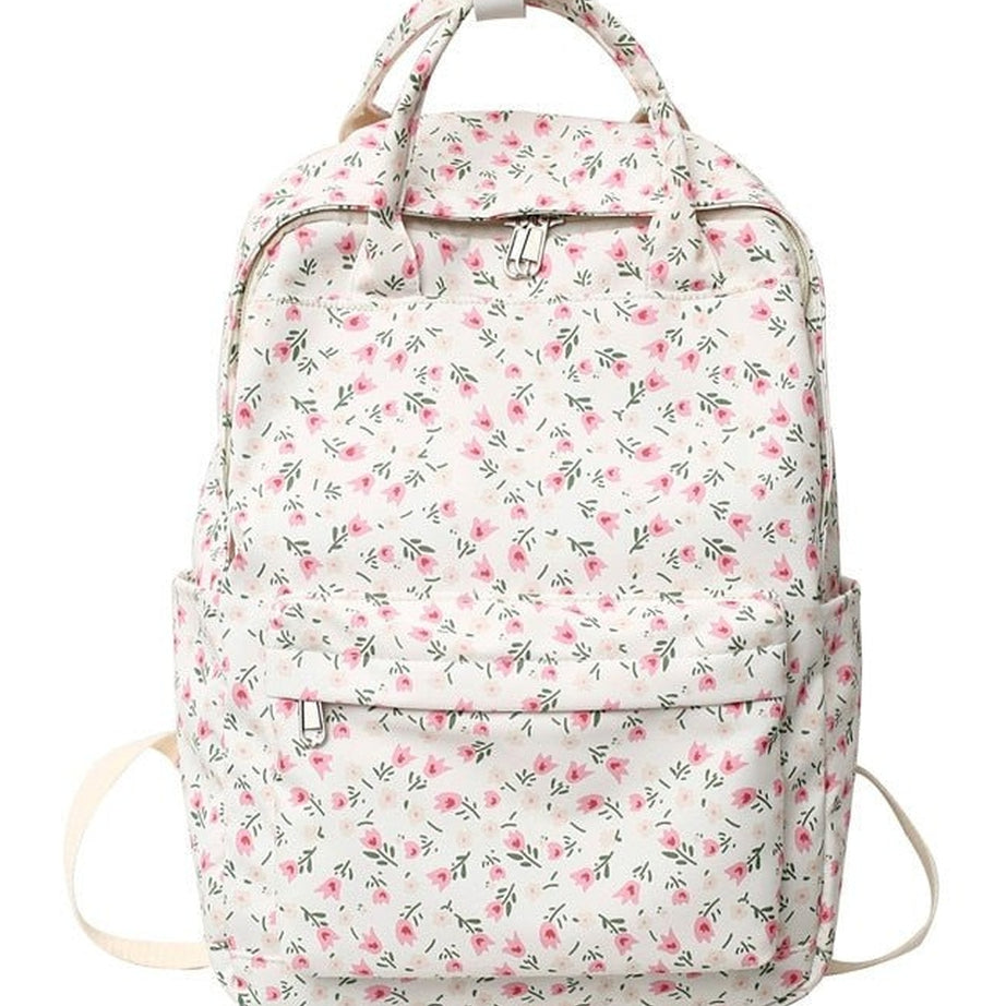 Y2k Floral Print Student Backpack