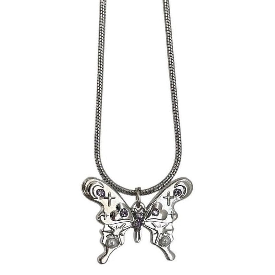 Y2k Flower Star Necklace