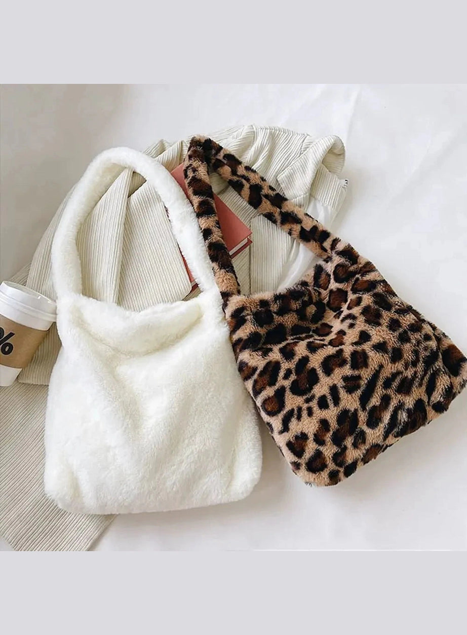 Y2k Fluffy Shoulder Plush Tote