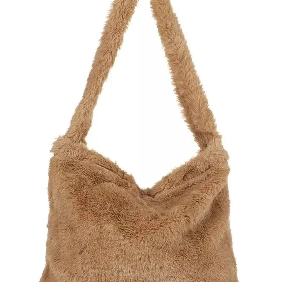 Y2k Fluffy Shoulder Plush Tote